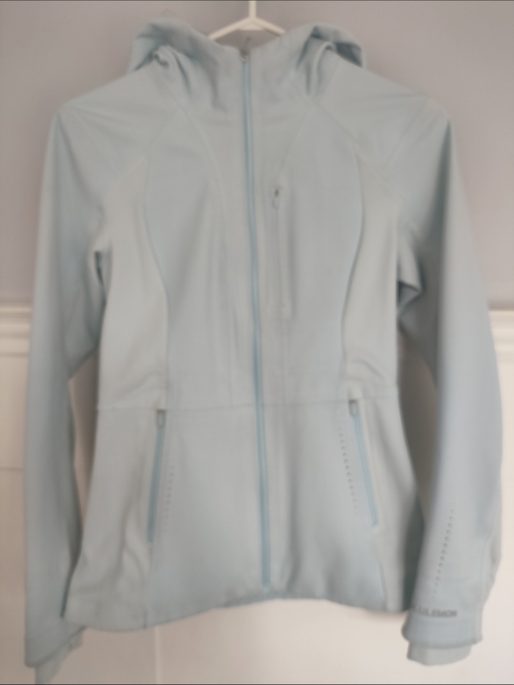 lululemon athletica Light Blue Hooded Softshell Jacket